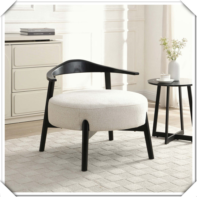 Modern Upholstered Accent Armchair Sturdy Versatile Living Room