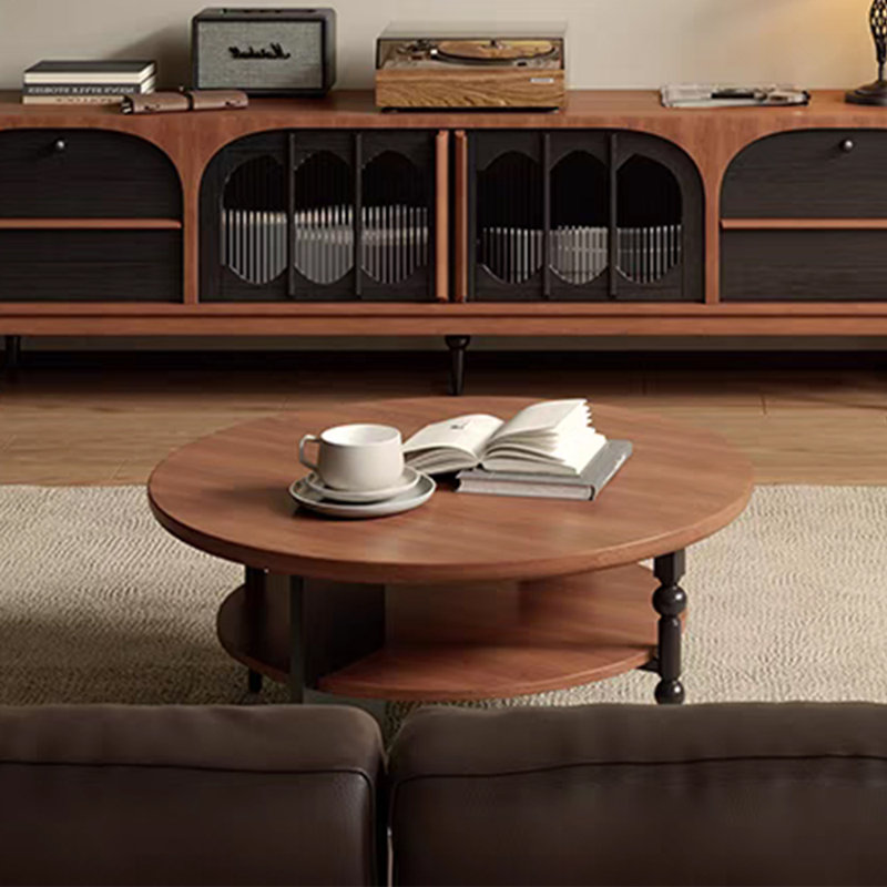 Table basse en bois massif de style rétro