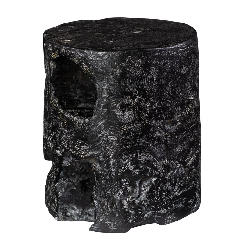 Black Wash Stool, Round