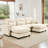 Modular Sectional U Shaped Couch With Ottoman, Premium Chenille Fabric, 2 Throw Pillows, High - Density Foam, Tufted Cushion Backrest, Easy To Install For Various Spaces