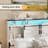 Farmhouse Bed Frame With 4 Drawers And Bookcase Headboard-958594267