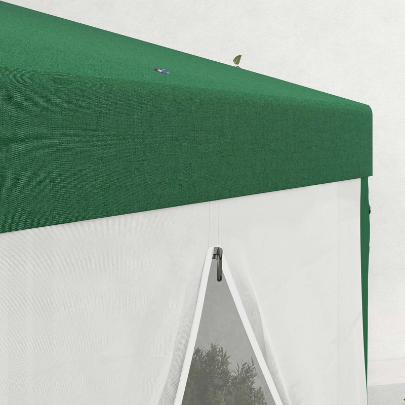 Tente de réception d'extérieur 13 pi x 11 pi Outsunny, Vert