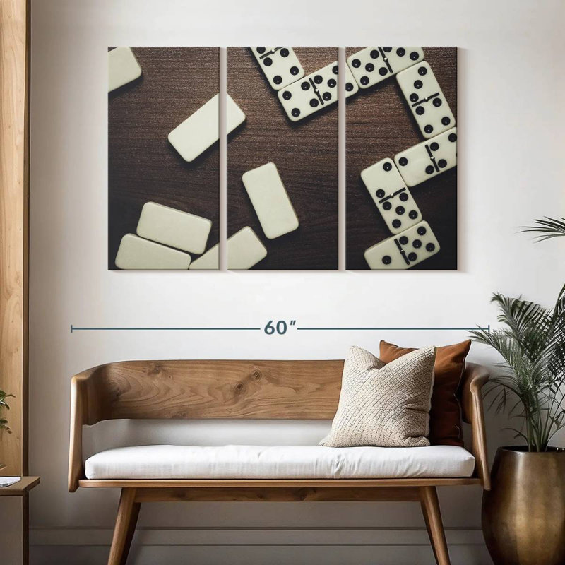 Senne pièces de domino, H 32 po x l 50 po