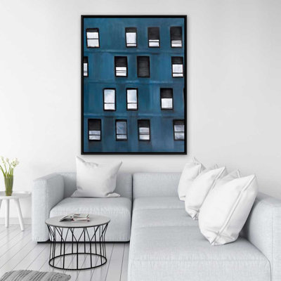 Urban Building - Living Room Framed Canvas Home Decor