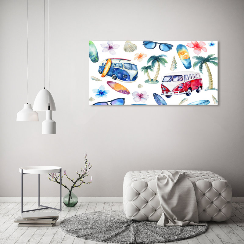 Surfing Symbols - Wrapped Canvas Print