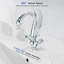 Robinet pour salle de bain Robinet pour salle de bain à un trou avec 2 poignées en cristal-122781632
