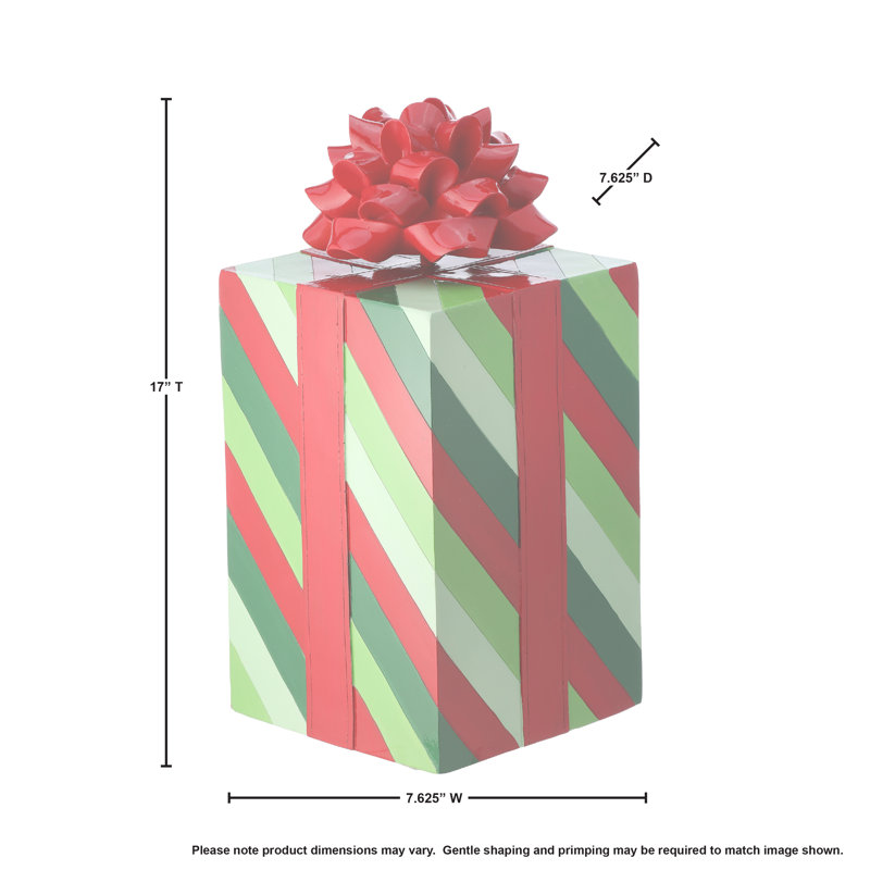 Paquet-cadeau en résine de 17 po avec nœud