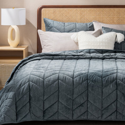 Ensemble de courtepointe en velours ultra doux