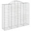 Bitha Silver Metal Arched Gabion Baskets-1085182885-1085182906