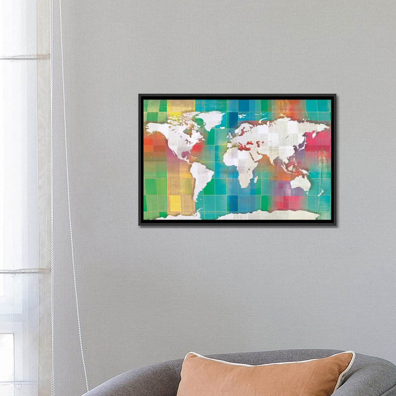 « color my world », reproduction d’impression sur toile tendue, H 18 po x l 26 po x P 1,5 po, Toile avec cadre noir