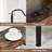 Garlond Brown Wood End Table Floor Lamp Set With Cabinet & Charging Board