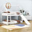 Lit simple superposé en bois avec glissade-136338238