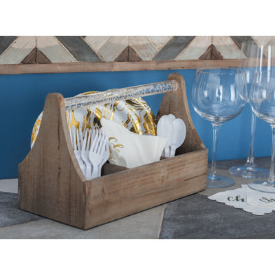 Ornelas 6 - Bottle Solid Wood Wine Bottle Rack in Brown