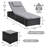 Set of 2 All-Weather Wicker Outdoor Chaise Lounges - Adjustable Backrest, Washable Cushions with Side Table-1432191248