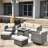 Ben 5 - Person Patio Conversation Set with Cushions-62745931-99299910