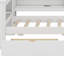 Lit plateforme avec rangement en bois avec tête de lit tapissier, bureau intégré, tablettes, DEL et station de charge-825705696
