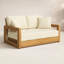 Montford Teak Loveseat with Cushions-1642054031