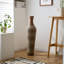 Vase de plancher 39 po en rotin gris tissé à la main pour salon