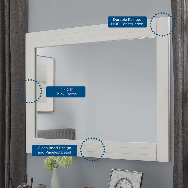 Modway Dakota Mirror, White