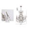 8-Light Pewter Chandelier With Clear Crystal Accents