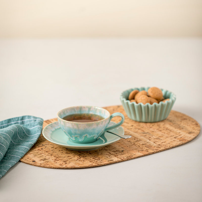 Taormina Stoneware Teacup, Blue