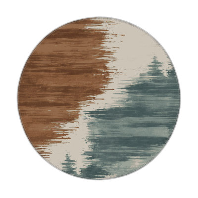 Tapis intérieur et extérieur brun Watercolor