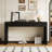 Curved Console Table with 2 Drawers-2111763503