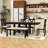 Farmhouse 6-Piece Extendable Dining Table Set with 2 Removable Leaf, 4 Upholstered Chairs and Bench-138700920