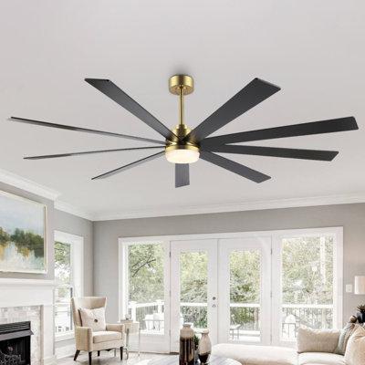 Ventilateur de plafond 9 pales avec éclairage à DEL et télécommande Veun