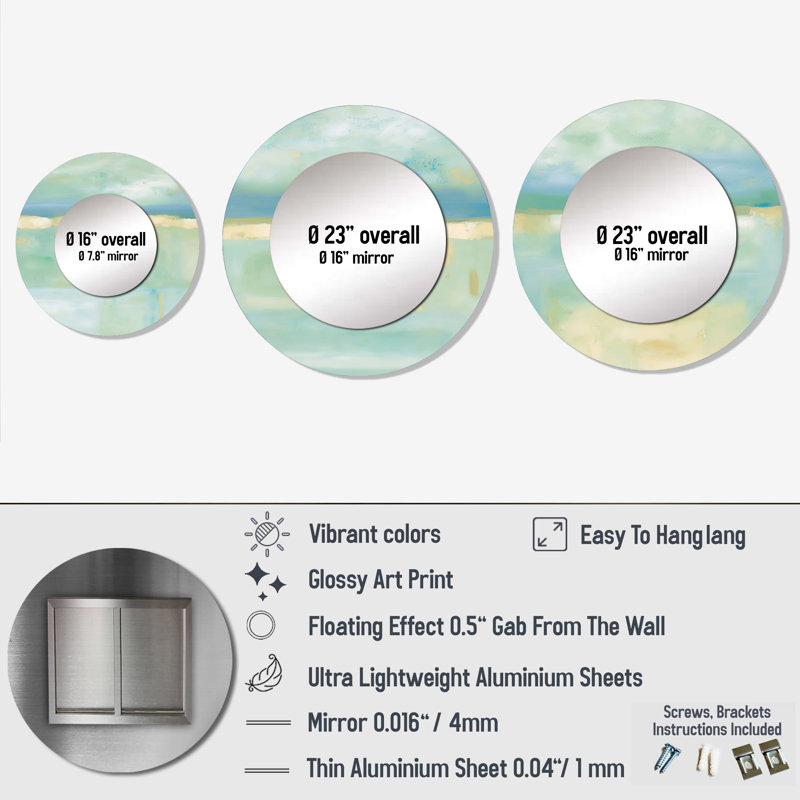 Lemeiux Metal Round Mirror
