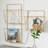 Metal 3 Slot Geometric Gold Wall Shelf Set