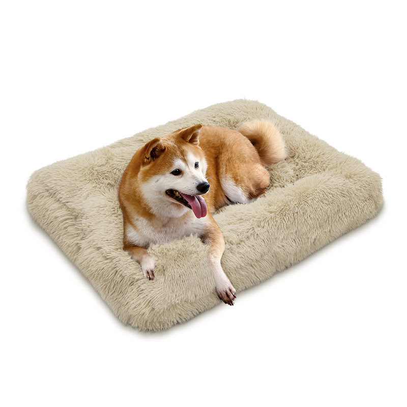 Coussin de siège pour animal de compagnie, Beige, Moyen (H 5,5 po x l 34,5 po x P 26 po)