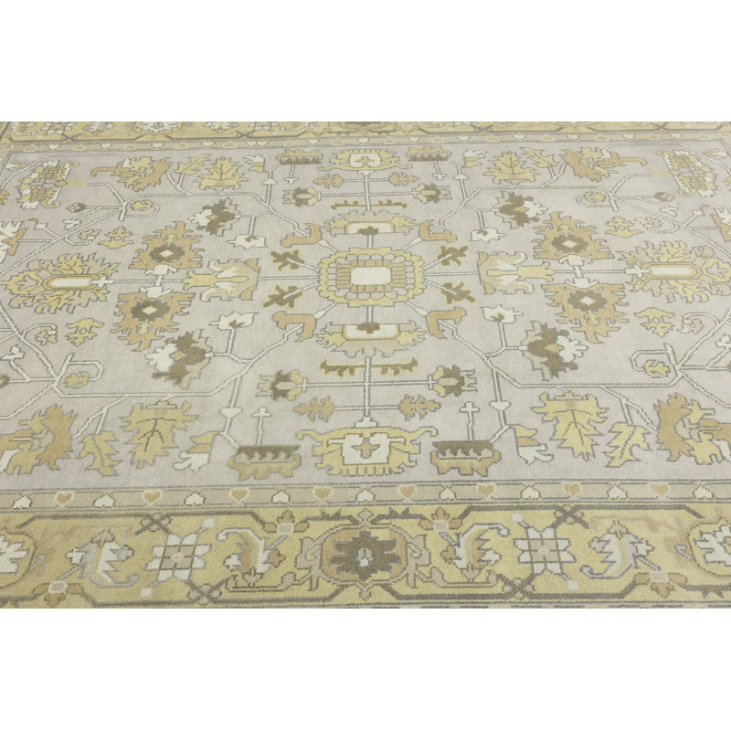 Tapis oriental gris Oushak Chobi