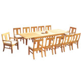 Lundys Outdoor 11 - Piece Teak Dining Set