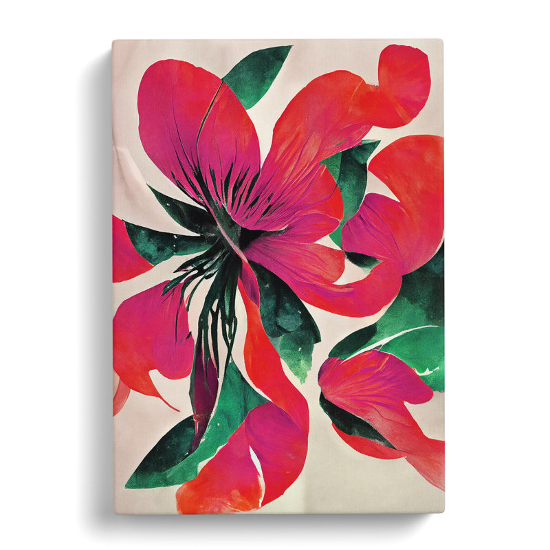 Flowers In Abstract No.2 - Wrapped Canvas, 76cm H x 50cm W