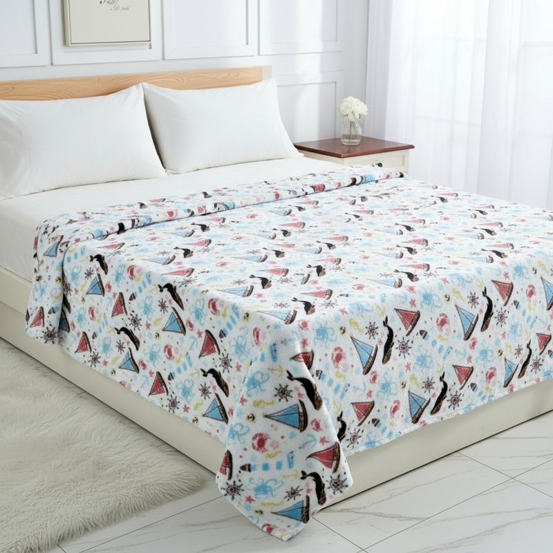 Sea Life Nautical  Throw Blanket
