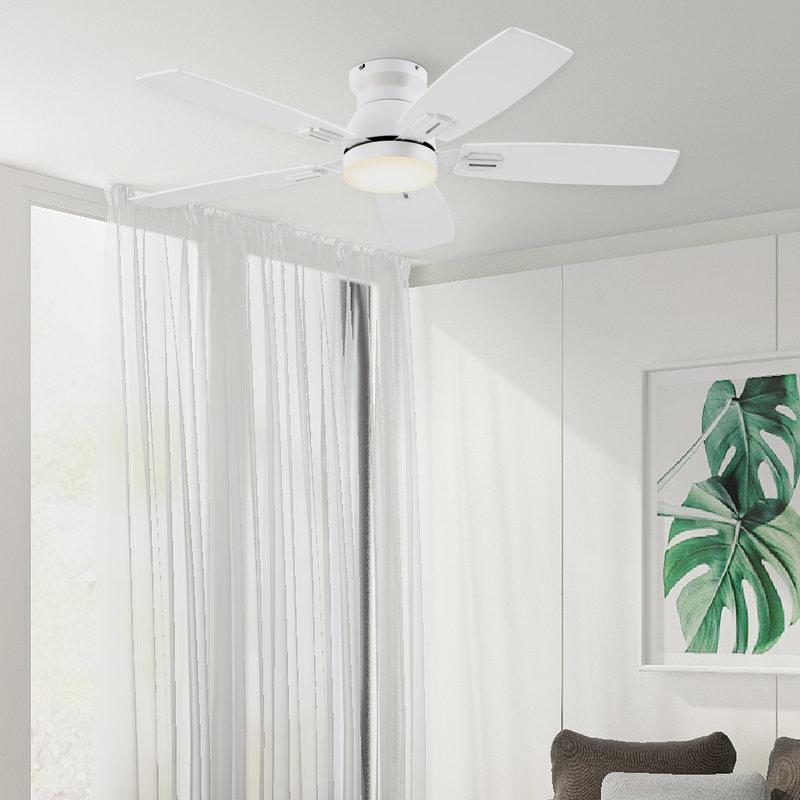 Ceiling Fans With Lights, Smart Ceiling Fan With App And Remote Control, White, 52" Wide