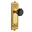 Egg & Dart Plate with Decorative Keyhole and Waldorf Black Door Knob-1099619754