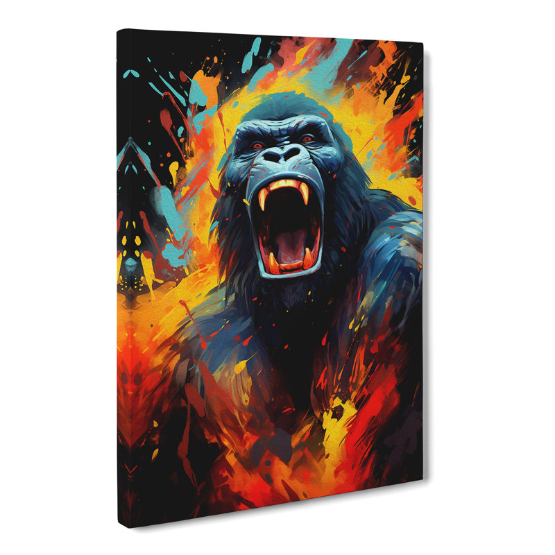 Gorilla Tachisme - Art Prints - Wrapped Canvas, 76cm H x 50cm W x 3cm D