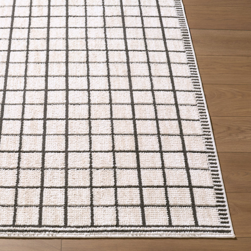 ELLE Decor X Livabliss Odeon Machine Woven Rug, Cream, Rectangle 6'7" x 9'