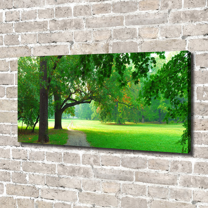 Park In The Fall - No Frame Print on Canvas