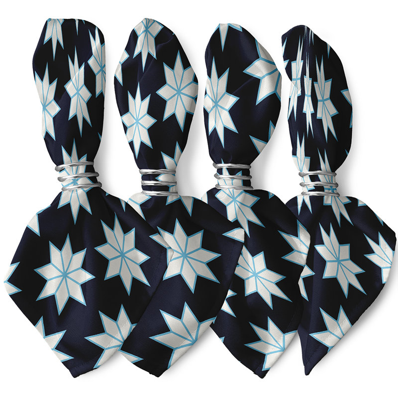 Claire-Louise Christmas Stars  Napkins, Navy