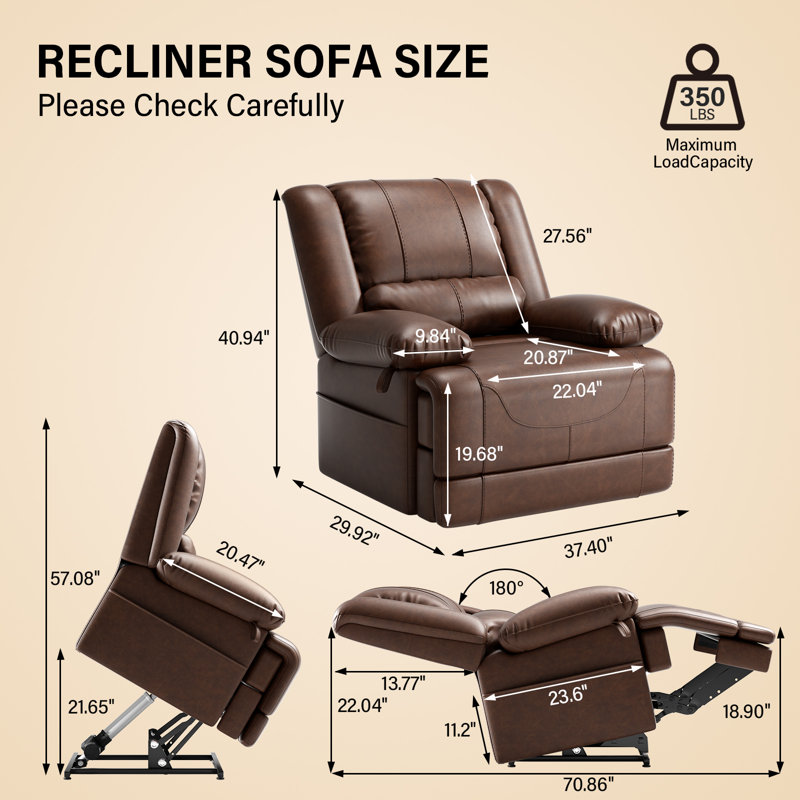 Fauteuil inclinable Pamler, Brun clair