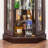 Lighted Corner Curio Cabinet In Dark Cherry - Living Room Display With Glass Doors And Adjustable Shelves Source Elegant Case-998179727