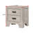 1Pc Transitional 2-Drawer Nightstand