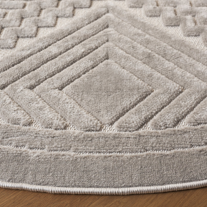 Latria Performance Geometric Rug, Round 6'7"