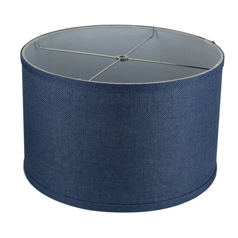 Ganya Burlap Drum Lamp Shade, Khaki Green, 10" H x 16" W x 16" D
