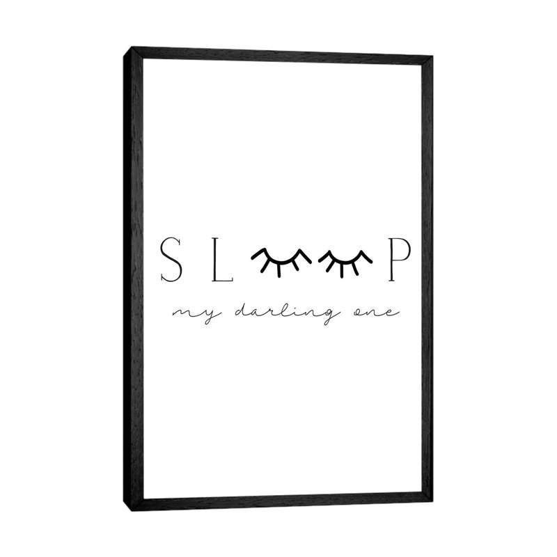 Sleep My Darling One by Leah Straatsma - Print on Canvas, 101.6cm H x 66.04cm W x 3.81cm D, Black Floater Framed