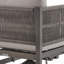 Chaise longue d'extérieur pivotante en aluminium brun foncé avec coussins-919625807