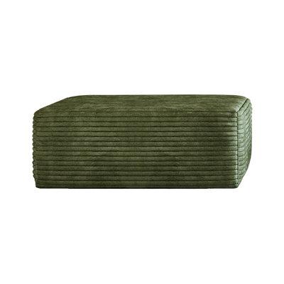 Repose-pieds pour canapé, aucun assemblage requis, vert (tissu velours côtelé moelleux)